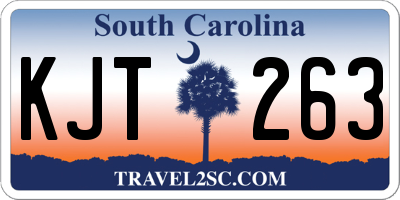 SC license plate KJT263