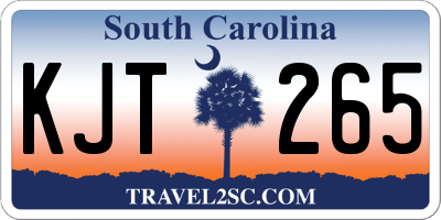 SC license plate KJT265