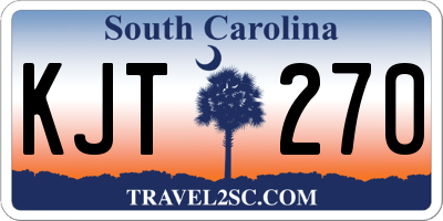 SC license plate KJT270