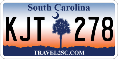 SC license plate KJT278
