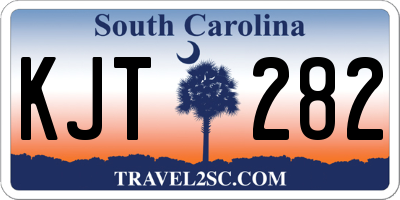 SC license plate KJT282
