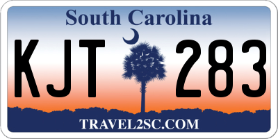 SC license plate KJT283