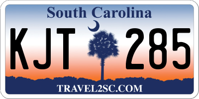 SC license plate KJT285