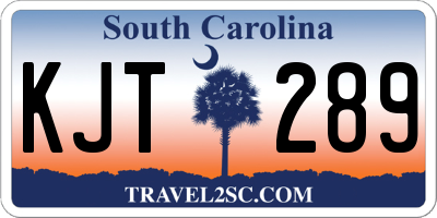 SC license plate KJT289