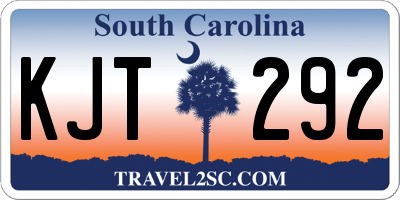 SC license plate KJT292