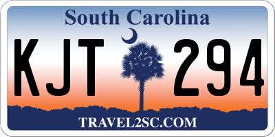 SC license plate KJT294