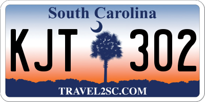 SC license plate KJT302