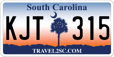 SC license plate KJT315