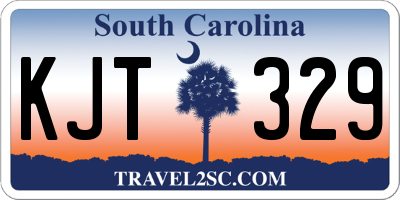 SC license plate KJT329