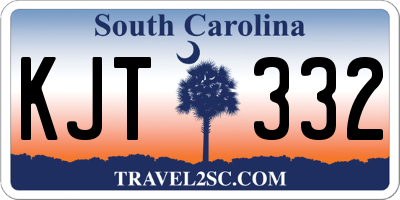 SC license plate KJT332
