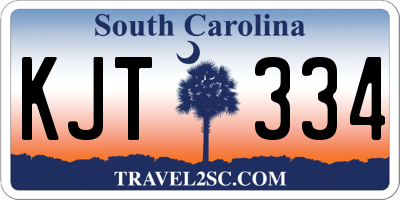 SC license plate KJT334