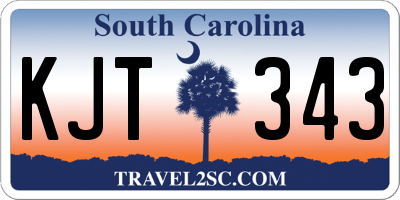 SC license plate KJT343