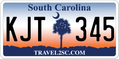 SC license plate KJT345