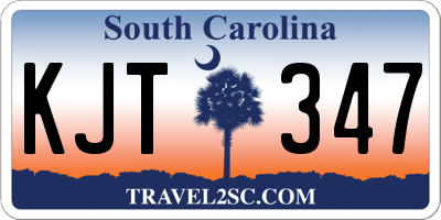 SC license plate KJT347