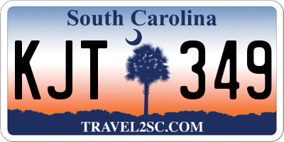 SC license plate KJT349