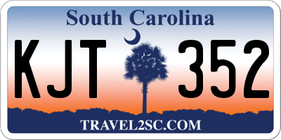 SC license plate KJT352