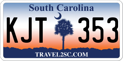 SC license plate KJT353