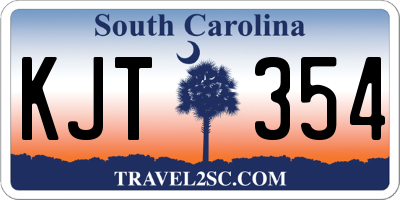 SC license plate KJT354