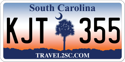 SC license plate KJT355