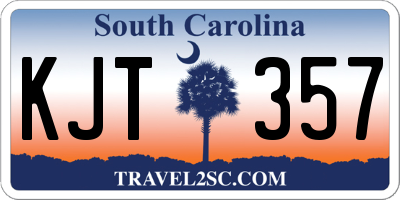 SC license plate KJT357