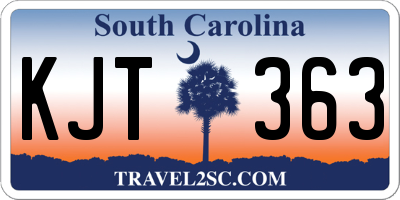 SC license plate KJT363