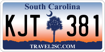 SC license plate KJT381