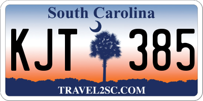 SC license plate KJT385