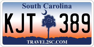 SC license plate KJT389