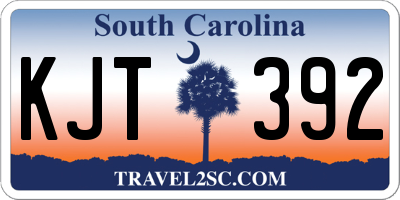SC license plate KJT392