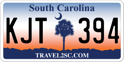 SC license plate KJT394