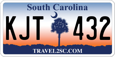 SC license plate KJT432