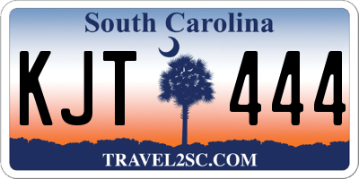 SC license plate KJT444