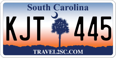 SC license plate KJT445
