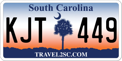 SC license plate KJT449