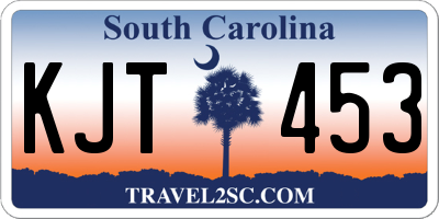 SC license plate KJT453