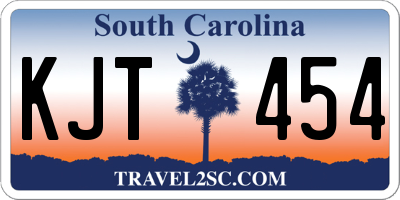 SC license plate KJT454