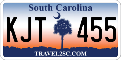 SC license plate KJT455