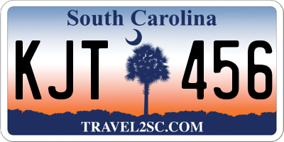 SC license plate KJT456