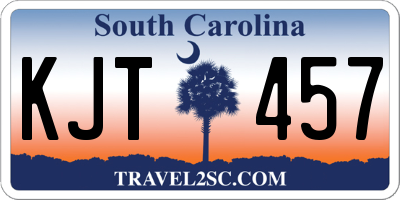 SC license plate KJT457