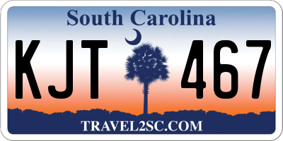 SC license plate KJT467