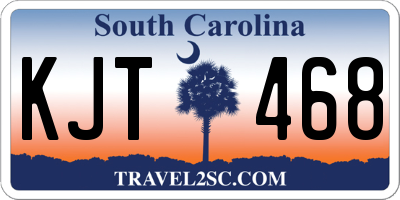 SC license plate KJT468