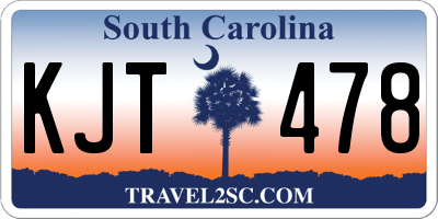 SC license plate KJT478