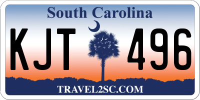 SC license plate KJT496