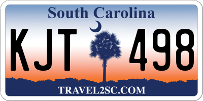 SC license plate KJT498