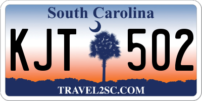 SC license plate KJT502