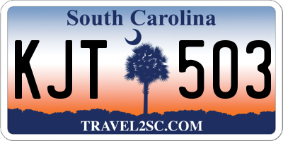 SC license plate KJT503