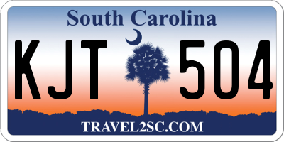 SC license plate KJT504