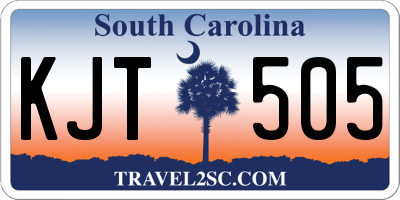 SC license plate KJT505