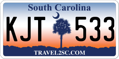 SC license plate KJT533