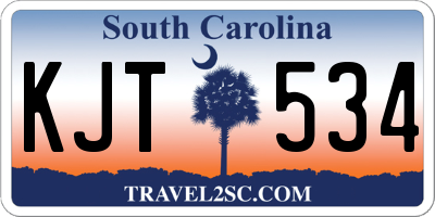 SC license plate KJT534